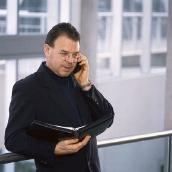 Project Manager with Planner and Cell Phone